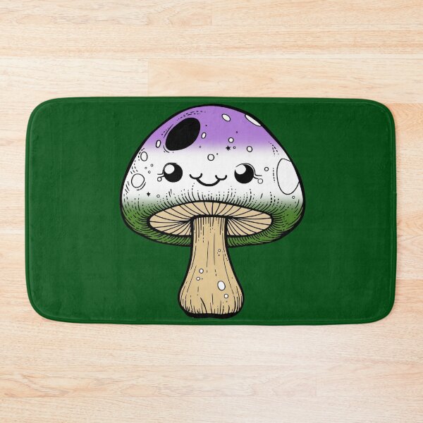 Item preview, Cute Genderqueer Pride Flag Mushroom, Kawaii Genderqueer Mushroom Design designed and sold by Travelslightly.