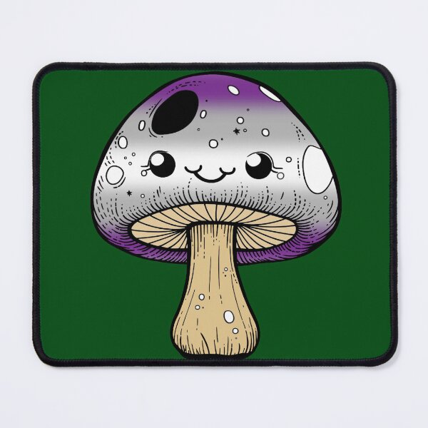 Item preview, Cute Graysexual Pride Flag Mushroom, Kawaii Greysexual Mushroom Design designed and sold by Travelslightly.