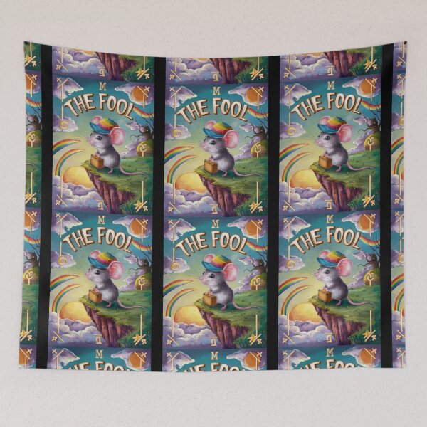 Item preview, Tarot Card - The Fool. mouse theme, mouse lover, cute mouse designed and sold by ZodiacWonders.