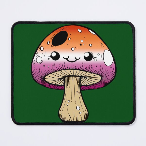 Item preview, Cute Lesbian Pride Flag Mushroom, Kawaii Lesbian Mushroom Design designed and sold by Travelslightly.