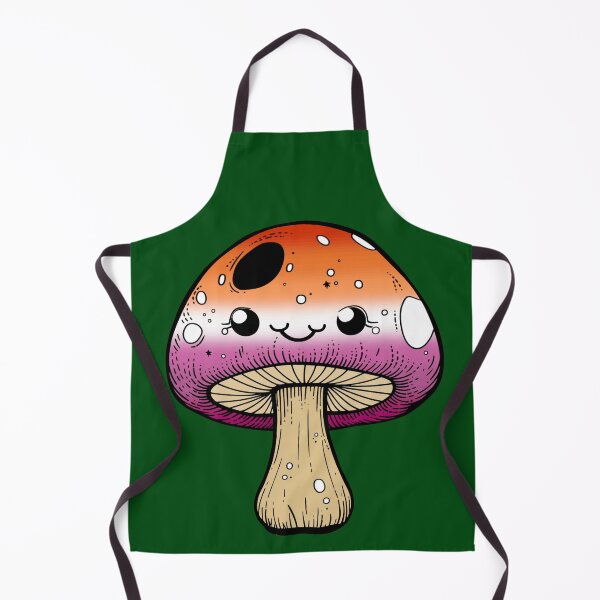 Item preview, Cute Lesbian Pride Flag Mushroom, Kawaii Lesbian Mushroom Design designed and sold by Travelslightly.