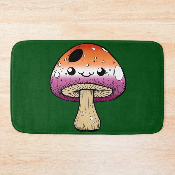Item preview, Cute Lesbian Pride Flag Mushroom, Kawaii Lesbian Mushroom Design designed and sold by Travelslightly.