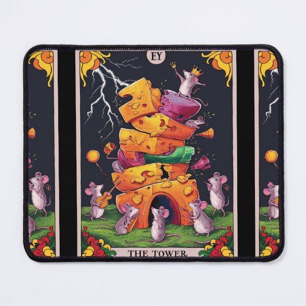 Item preview, Tarot Card - The Tower. mouse theme, mouse lover, cute mouse designed and sold by ZodiacWonders.