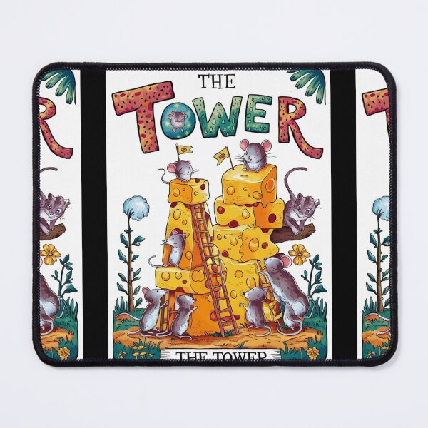 Item preview, Tarot Card - The Tower. mouse theme, mouse lover, cute mouse designed and sold by ZodiacWonders.