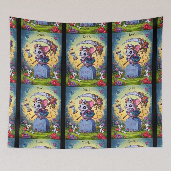 Item preview, Tarot Card - Death. mouse theme, mouse lover, cute mouse designed and sold by ZodiacWonders.