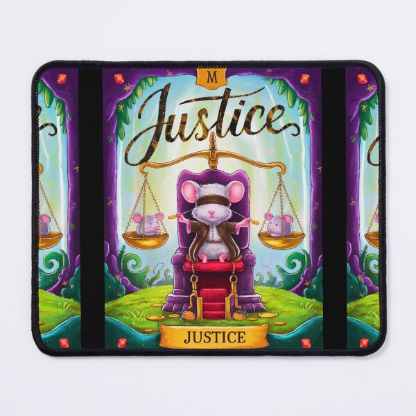 Item preview, Tarot Card - Justice. mouse theme, mouse lover, cute mouse designed and sold by ZodiacWonders.