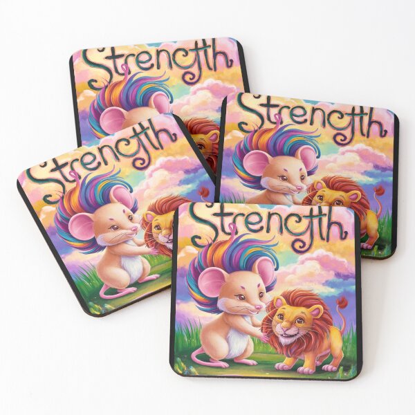 Item preview, Tarot Card - Strength. mouse theme, mouse lover, cute mouse designed and sold by ZodiacWonders.