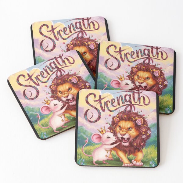 Item preview, Tarot Card - Strength. mouse theme, mouse lover, cute mouse designed and sold by ZodiacWonders.
