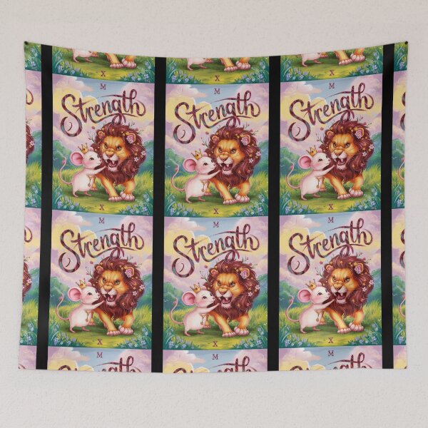 Item preview, Tarot Card - Strength. mouse theme, mouse lover, cute mouse designed and sold by ZodiacWonders.