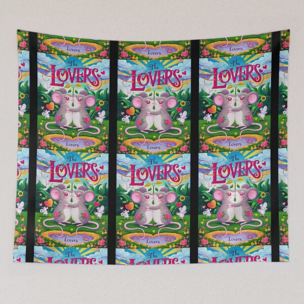 Item preview, Tarot Card - The Lovers. mouse theme, mouse lover, cute mouse designed and sold by ZodiacWonders.