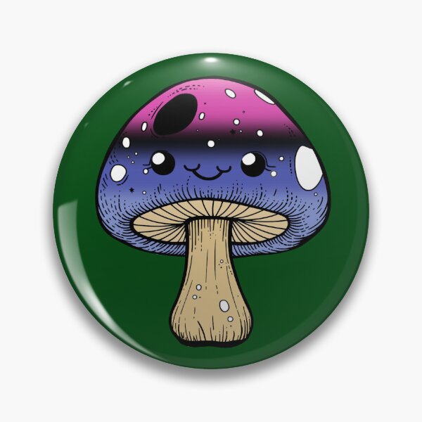 Item preview, Cute Omnisexual Pride Flag Mushroom, Kawaii Omnisexual Mushroom Design designed and sold by Travelslightly.