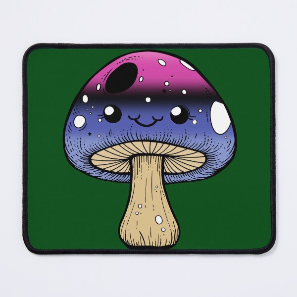 Item preview, Cute Omnisexual Pride Flag Mushroom, Kawaii Omnisexual Mushroom Design designed and sold by Travelslightly.