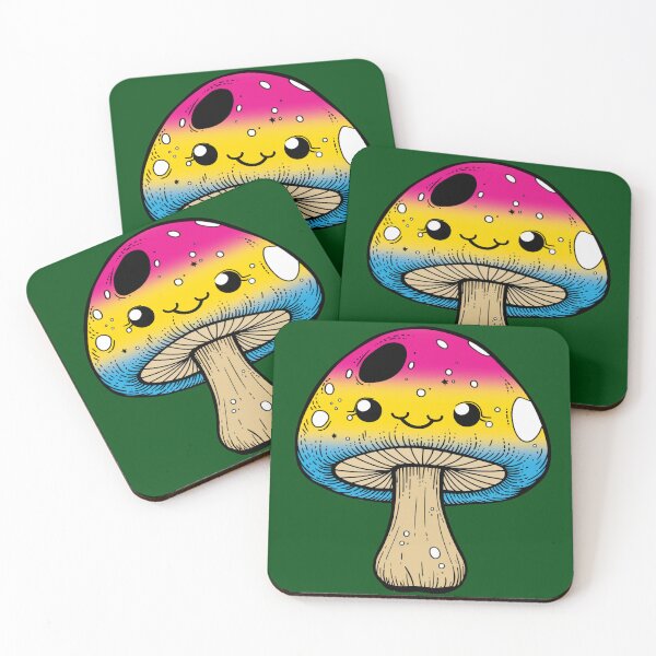 Item preview, Cute Pansexual Pride Flag Mushroom, Kawaii Pan Mushroom Design designed and sold by Travelslightly.