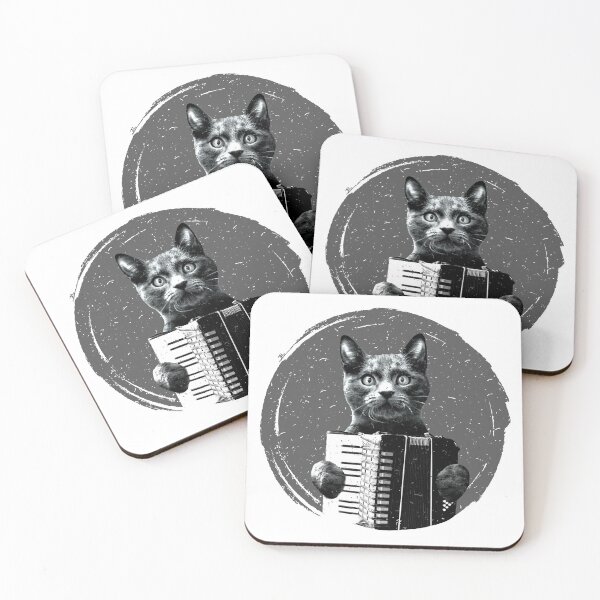 Item preview, Cat Playing Accordion Musician Cat designed and sold by wowwowmeow.