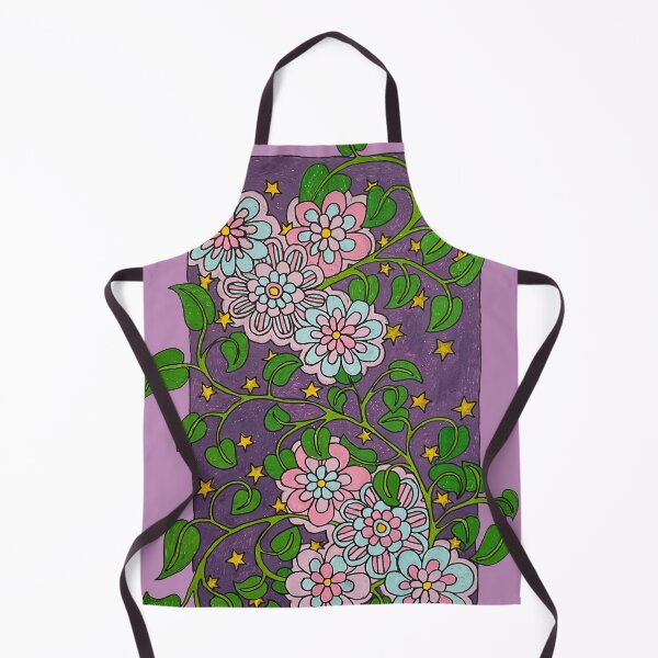 Item preview, Blue Pink Flowers Green Leaves designed and sold by Fransyn.