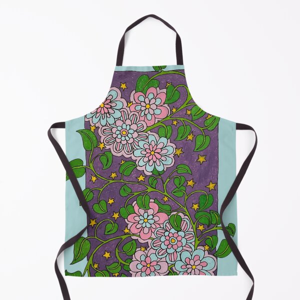 Item preview, Blue Pink Flowers Green Leaves designed and sold by Fransyn.