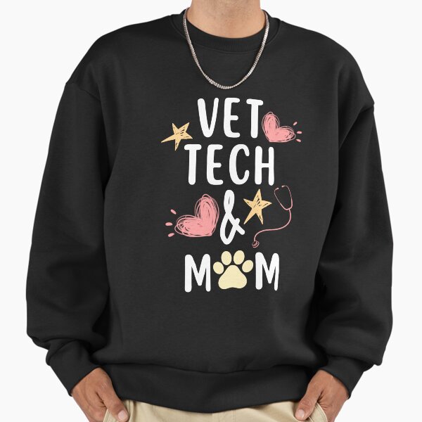 Vet tech and mom veterinary technician Premium Oversized Sweatshirt
