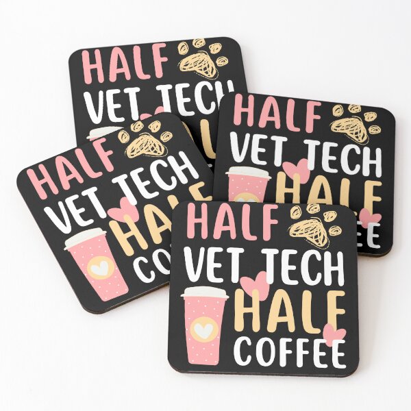Item preview, half Vet tech half coffee veterinary technician designed and sold by AncientAccent.