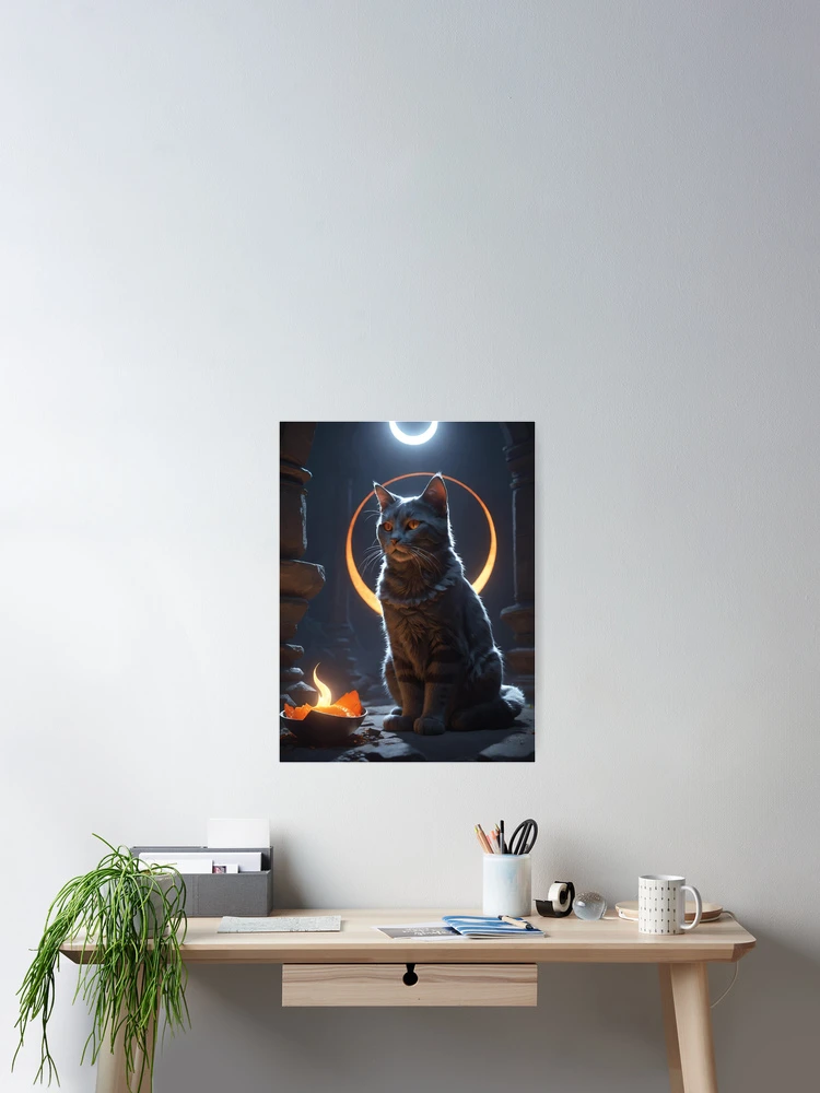 Thumbnail 2 of 3, Poster, Cat Ritual 2 designed and sold by dcroucher.