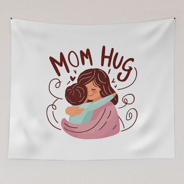 Item preview, Mom Hug: Mother's Day Illustration Heartwarming Mother and Child Art designed and sold by HahaHandlesHub.
