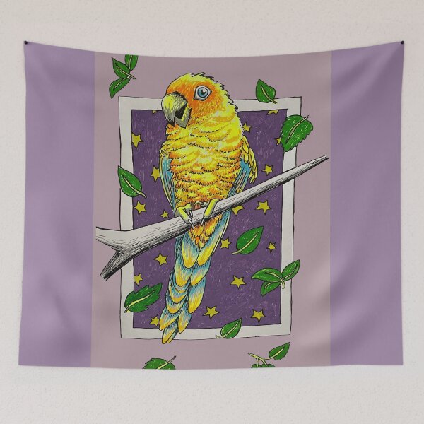 Item preview, Happy Yellow Parrot On Branch designed and sold by Fransyn.