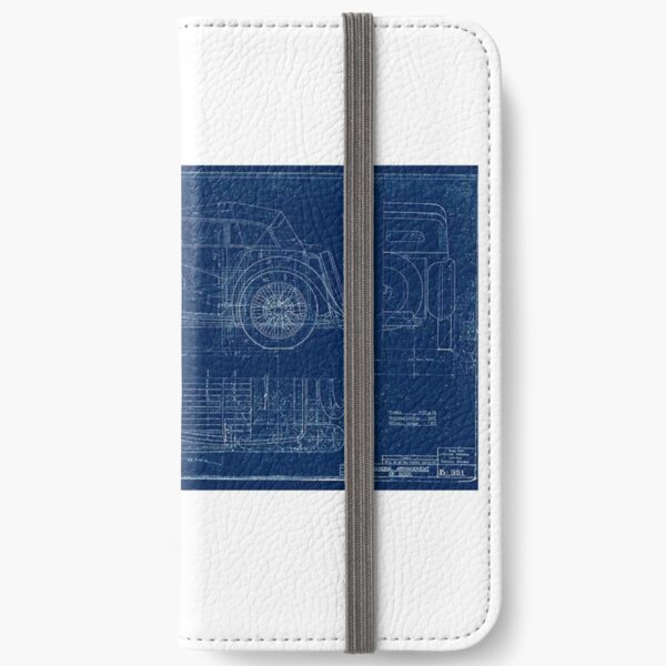 MG TC Blueprint Diagram iPhone Wallet