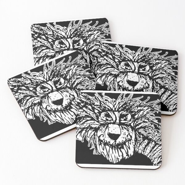 Item preview, Enigmatic Creature Portrait -Black and White Drawing Art designed and sold by DFLC Prints.