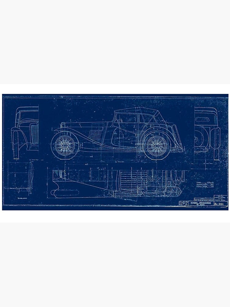 MG TC Blueprint Diagram by JustBritish