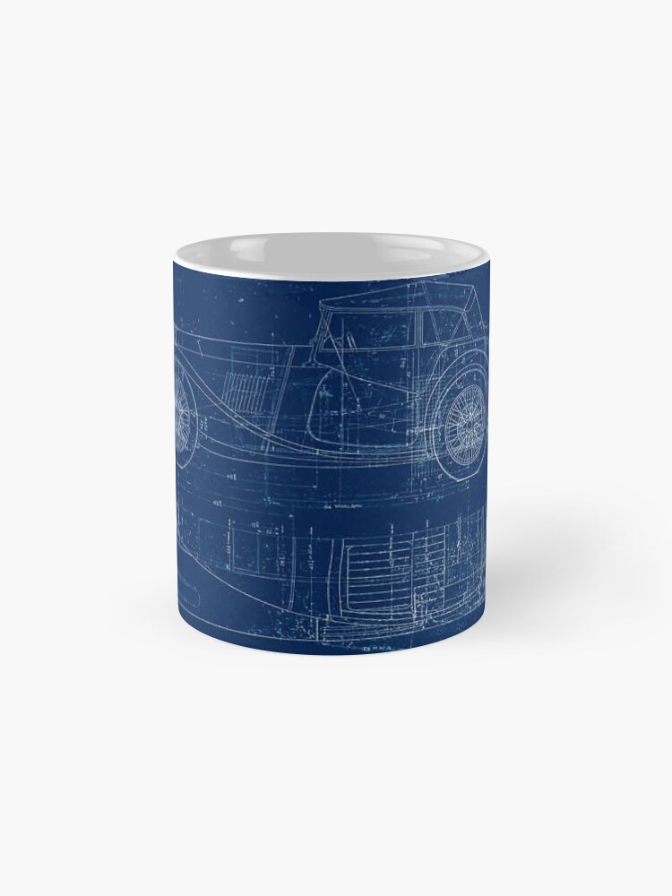 Alternate view of MG TC Blueprint Diagram Mug