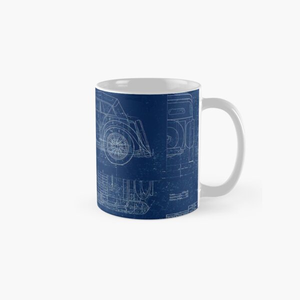 MG TC Blueprint Diagram Classic Mug