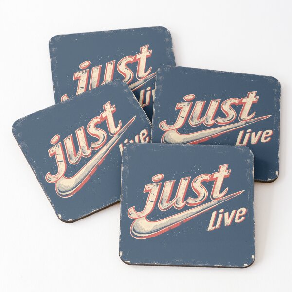 Item preview, Just Live nike style logo designed and sold by adoxo.