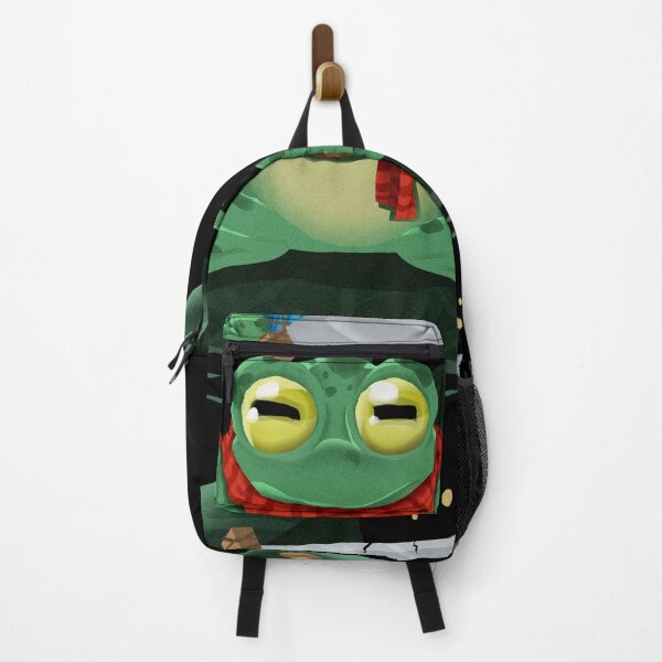 Item preview, Frog with warrior sword, in marsh lake, with red scarf, green leaves designed and sold by artssoul-studio.