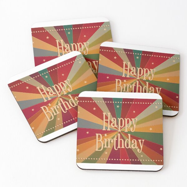 Item preview, Vintage Colorburst Birthday  designed and sold by RumourHasIt.