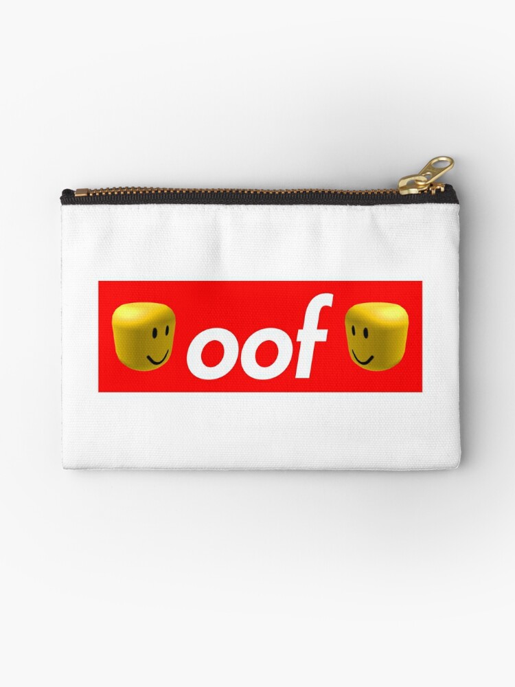 Roblox Oof Zipper Pouch By Hypetype Redbubble - roblox oof sad face mug by hypetype redbubble