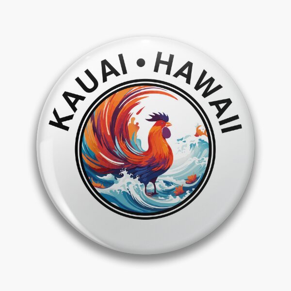 Item preview, Kauai Hawaii - Rooster (with Black Lettering) designed and sold by VelvetRoom.