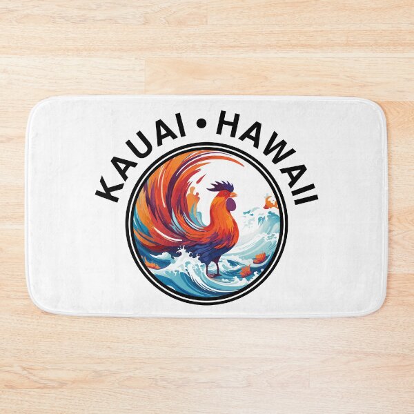 Item preview, Kauai Hawaii - Rooster (with Black Lettering) designed and sold by VelvetRoom.
