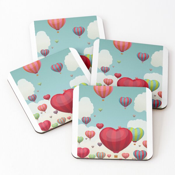 Item preview, Whimsical Heart-shaped Hot Air Balloons designed and sold by RumourHasIt.