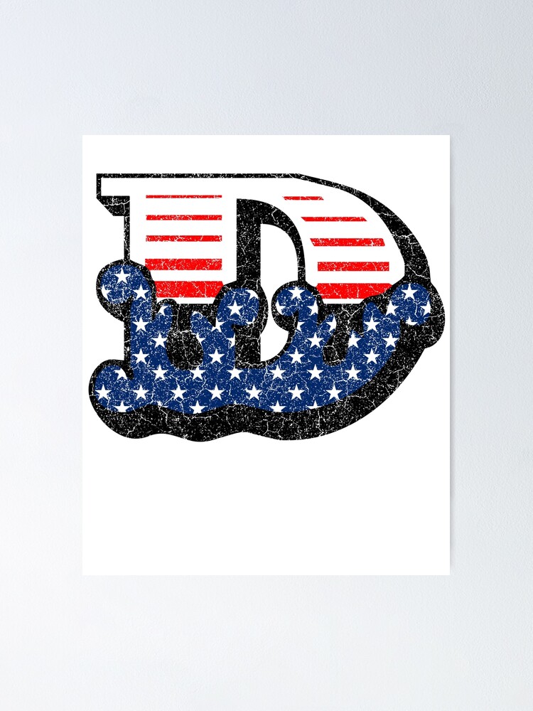 D RETRO STYLE CAPITAL LETTER INITIAL T-SHIRT CLASSIC VINTAGE DISTRESSED  STARS AND STRIPES AMERICAN USA FLAG AMERICA 4th JULY FONT LOGO TYPEFACE