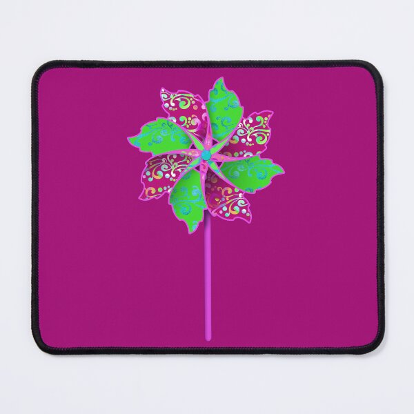 Item preview, Blue Metallic Green and Pink Swirls Pinwheel designed and sold by CheriesArt.