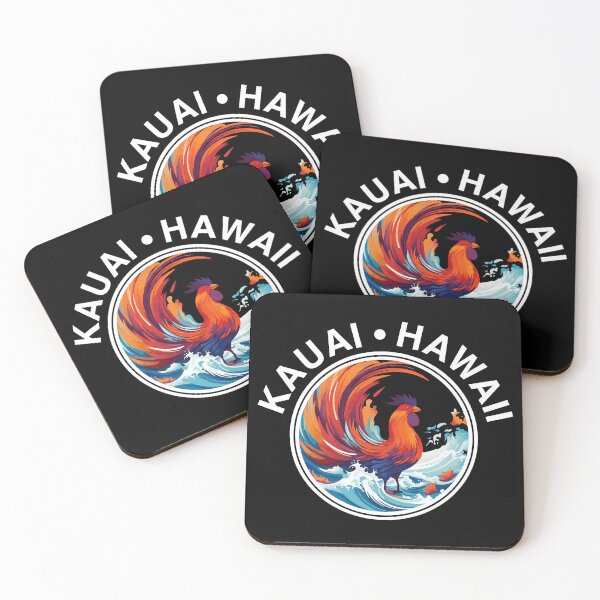 Item preview, Kauai Hawaii - Rooster (with White Lettering) designed and sold by VelvetRoom.