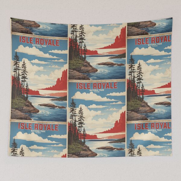 Item preview, Isle Royale National Park Michigan USA Vintage Travel Tourism  designed and sold by TravelersGems.