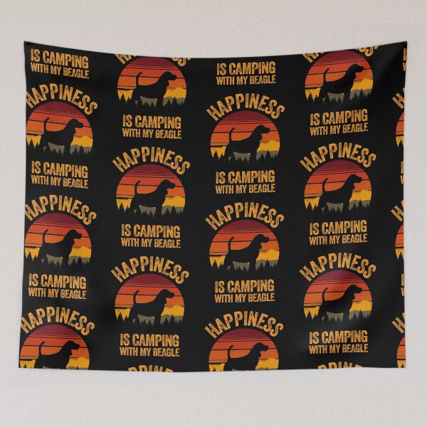 Item preview, Vintage Happiness Is Camping With My Beagle designed and sold by Guarddogdrive.