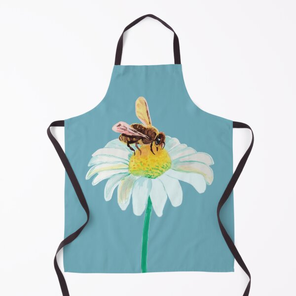 Item preview, Honey Bee Collecting Nectar and Pollen From Flower Illustration designed and sold by Julia Doria.