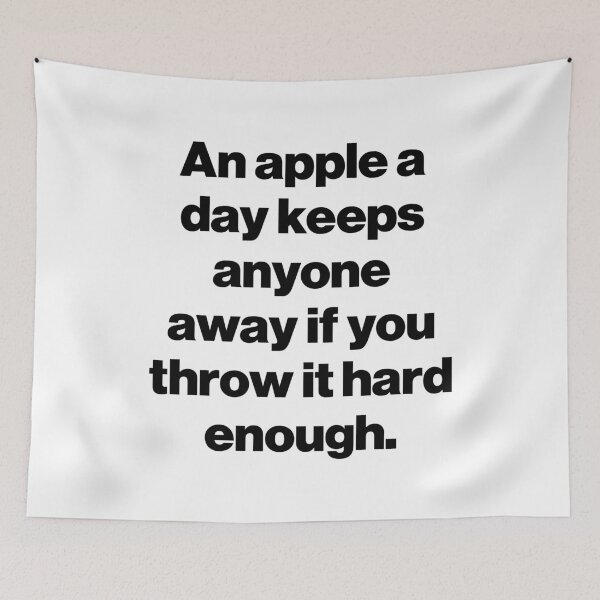Item preview, An apple a day keeps anyone away if you throw it hard enough. designed and sold by SarahJisri.