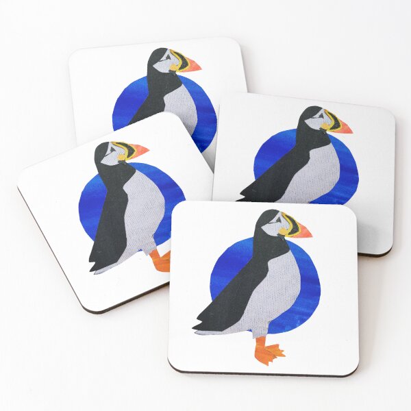 Item preview, Puffin on blue designed and sold by Awmina.