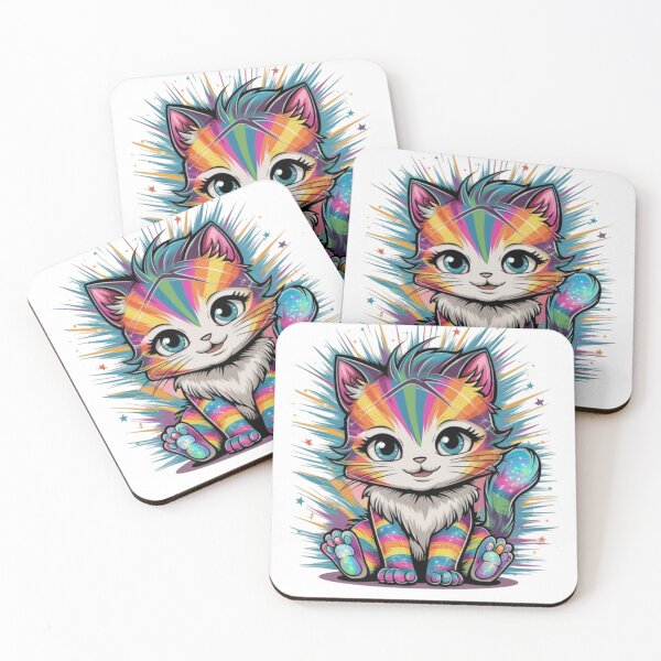 Item preview, colorful kitten designed and sold by bukajart.