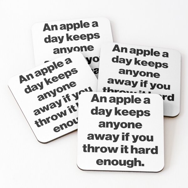 Item preview, An apple a day keeps anyone away if you throw it hard enough. designed and sold by SarahJisri.