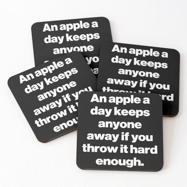 Item preview, An apple a day keeps anyone away if you throw it hard enough. V2 designed and sold by SarahJisri.