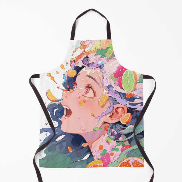 Item preview, Vibrant Juicy Citrus Splash Anime Girl designed and sold by bubblegoth.