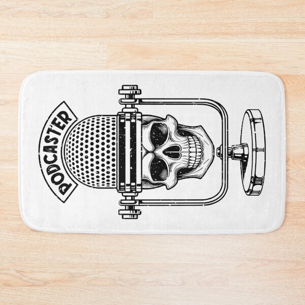 Item preview, Podcaster Gothic Voice Podcast Microphone Skull True Crime designed and sold by GrandeDuc.